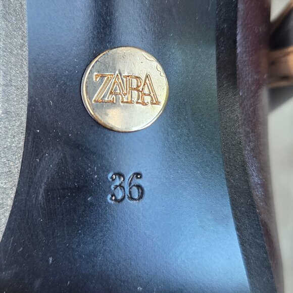 Never Worn Ankle Leather Boots Zara - Picture 13 of 15
